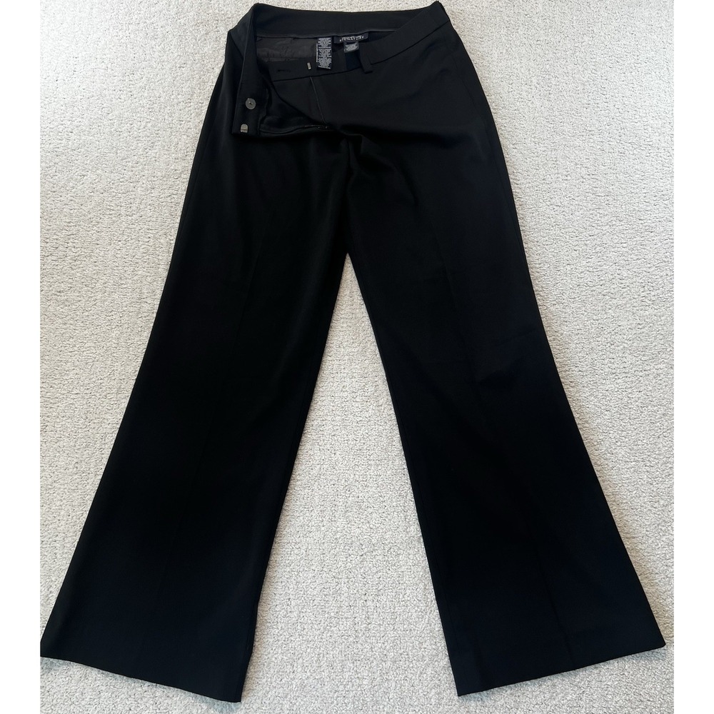 Jones New York Signature Dress Pants Womens 8 Black Trouser Poly Blend SKU 0039⁠